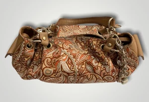 Kathy Van Zeeland Shoulder Boho Purse - Tan, Cream, Brown - USED - Picture 1 of 10