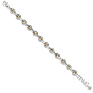 NEW Brighton Monte Link Petite Adjustable Silver & Gold Bracelet JF0072 - Picture 1 of 3