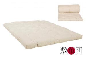 Original Japan Futon 160x200 natur aus 100% Baumwolle Rollbar