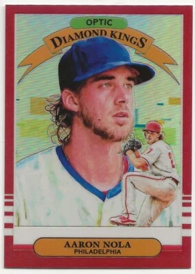 2019 Panini Optic Diamond King Red Aaron Nola /60 #18 - Image 1 of 2