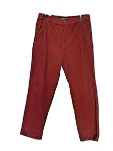 COTTON:ON Elastic Worker Pant Men S/P Burgundy Corduroy Relaxed Casual Style - Picture 1 of 16