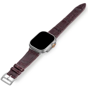 Leather Apple Watch Strap All sizes Alligator watch band Packed in Gift Box - Picture 1 of 27