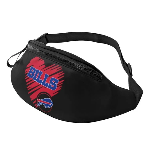 Buffalo Bills Running Belt Love Style Camping Waist Bag Dot  Zip Belt Bag Cover