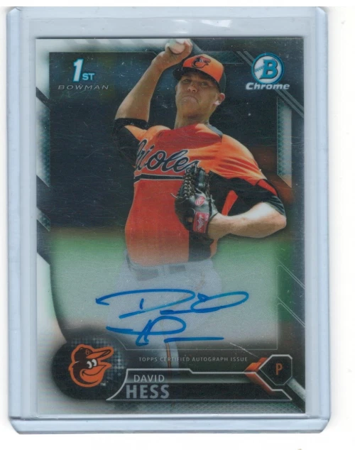 2016 Bowman Chrome Prospect Autographs #CPADH David Hess Auto - NM-MT - Image 1 of 1