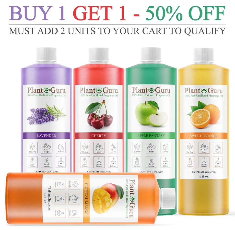 Fragrance Oil 16 oz. Bulk For Candle Soap Incense Making Burner Scented Oils Lot - Image 1 of 4