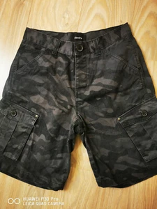 Pantalones Cortos Firetrap Carga Algodón Gris Camuflaje Talla S - Imagen 1 de 9