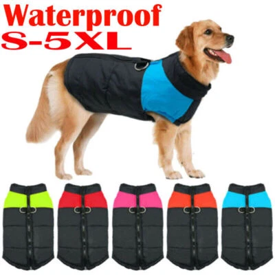 MARKENLOS S-5XL Dog Winter Jacket Waterproof Vest Coats Outdoor Clothes Padded Jacket DE