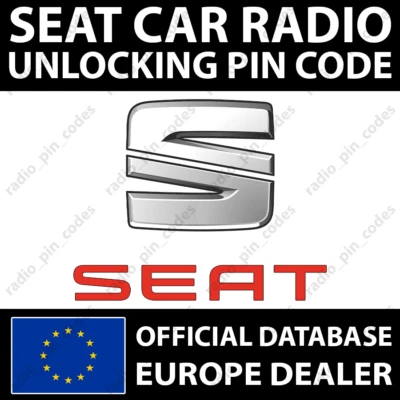 SEAT RADIO PIN CODE NAVI CD ALHAMBRA ALTEA CORDOBA EXEO IBIZA LEON MII TOLEDO - Bild 1 von 4