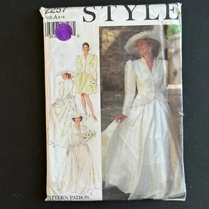 Style Sewing Pattern 2257 Size 8-18 Skirt Fitted Jacket Wedding Bridal 1990s - Picture 1 of 6