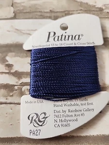 Rainbow Gallery Patina PA27 Navy 15 Yards Needlework 100% Rayon - Picture 1 of 2
