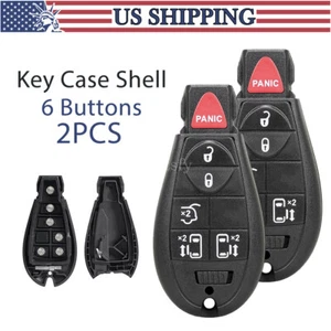 2x Replacement For 2008-2016 Chrysler Town & Country Remote Key Fob Case Shell - Picture 1 of 12