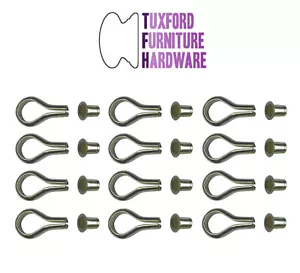 Pack of 12 Electro-Brass Plated Steel Banjo Shelf Supports/Studs/Pins & Sockets - Picture 1 of 1
