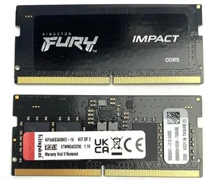 Kingston Fury Impact KF548S38IBK2-16 - SO-DIMM - 16GB Kit (2x 8GB) DDR5-4800 #1 - Afbeelding 1 van 4