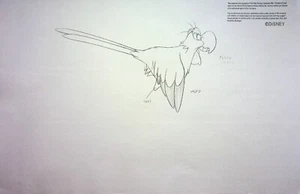 Copia de hoja modelo Iago del estudio de producción ALADDIN 1992 11x17 WALT DISNEY #GB - Imagen 1 de 2