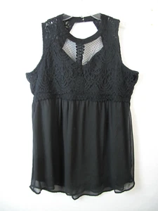 Maurice’s Black Lacie Top Size XL D-13 - Picture 1 of 7
