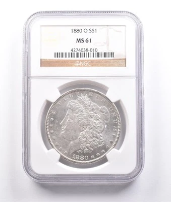 1880-O Morgan Silver Dollar MS61 NGC *7012 - Image 1 of 3