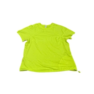 Lululemon High Neck Run Train Tee T-Shirt Size 6 Neon Yellow Reflective Hiking - Picture 1 of 6
