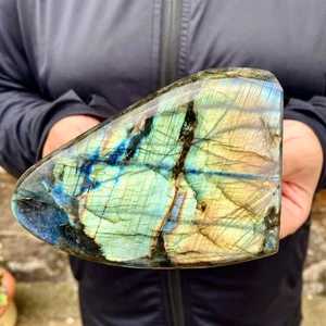 1.8LB Natural Gorgeous Labradorite QuartzCrystal Stone Specimen Healing - Picture 1 of 15