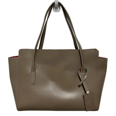 BARNEYS Нью-Йорк кожаная сумка с короткими ручками в серый женщин б/у - Изображение 1 из 4