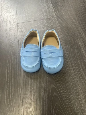 Jake And Jack 婴儿乐福鞋 2 码皮革婴儿蓝色。 状况完好 — 第 1/2 张图片