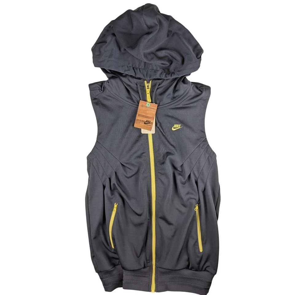 Nike Sportswear Training Vest Womens XS Full Zip Sleeveless Hoodie Blue - Image 1 of 4