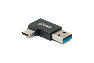 SYSTEM-S USB 3.0 Adapter Type A Male to 3.1 C Male Unidirectional Angle - Image 1 of 4