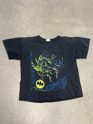 老式1997年DC漫画蝙蝠侠和罗宾T恤青少年中号前后褪色 — 第 1/4 张图片