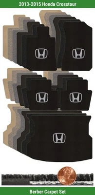 Заказной берберский комплект ковриков для Honda Crosstour 13-15 годов выпуска с логотипом (5 штук) #RVU - Изображение 1 из 4