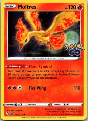 Moltres 012/078 - Pokemon GO Holo - Image 1 of 2