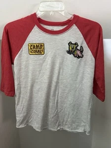 Camp Coral Sponge Bob Patrick Patch Baseball Shirt Youth Large Red - Picture 1 of 1