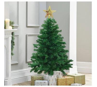 4FT Small Artificial Christmas Tree with 250 Branches & Foldable Stand for Home - Image 1 of 4