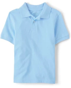 NEW The Children's Place Boys Light Blue Uniform School Polo Shirt Sz Large - Picture 1 of 3