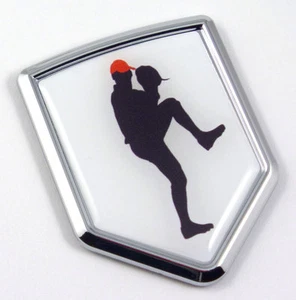 Baseball Pitcher Chrome Emblem 3D Decal Sticker Car sport emblem - Foto 1 di 1