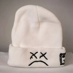 Lil Peep Beanie - unisex cuffed - skull cap - knitted - warm hat White - Picture 1 of 4