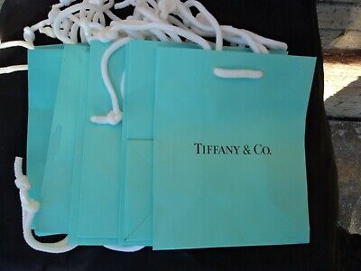 Authentic Tiffany & Co Five(5) Medium Size Blue Gift Bag Brand New • 20$