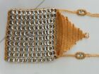 Soda Pop Can Pull Tab Crocheted Shoulder Bag Purse Silver Recycled- Handmade