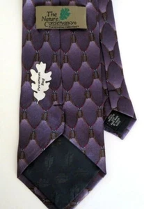 Karen BierceThe NATURES CONSERVANCY Pycanum Bug Tie Purple Necktie handmade  - Picture 1 of 7
