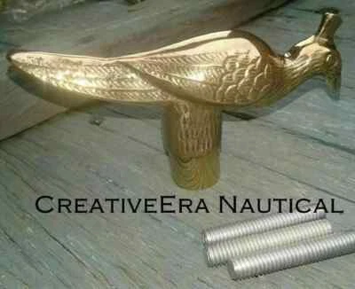  Brass Designer Style peacock FOR Cane Walking Stick Vintage Head HANDLE Only - Image 1 of 4