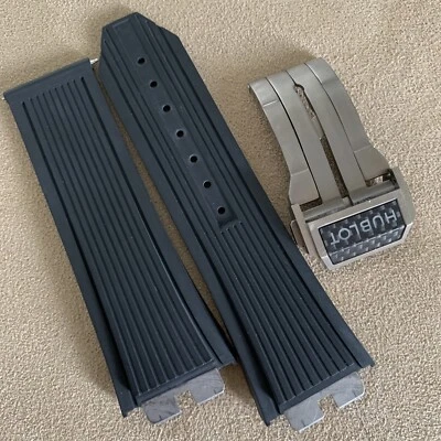 HUBLOT BIG BANG STRAP BLACK RUBBER AND TITANIUM BUCKE 27 x 22 SWISS AUTHENTIC - Image 1 of 4