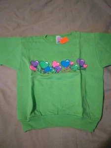 Kids S 6 - 6X Sweatshirt Lime Green with Balloon Fabric fiber Print 275486 - Picture 1 of 1