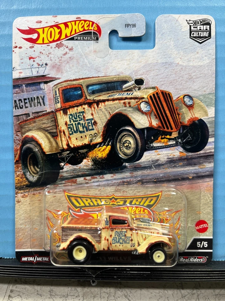 1/64 HOT WHEELS DRAG STRIP REAL RIDERS 1933 WILLYS PICKUP RUST BUCKET 5/5 - Image 1 of 1