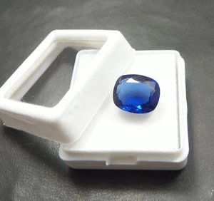 Piedra preciosa suelta de tanzanita azul cultivada en laboratorio corte cojín impecable de 7,30 quilates calidad AAA - Imagen 1 de 10