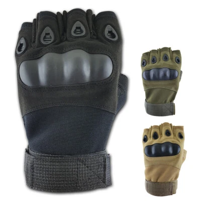 NEW Tactical Half Finger Gloves Army Military Outdoors Fingerless Bike Hunting - image 1 of 4