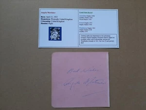 ANGELA MORTIMER - WIMBLEDON CHAMPION 1961 - ORIGINAL AUTOGRAPH - Picture 1 of 2