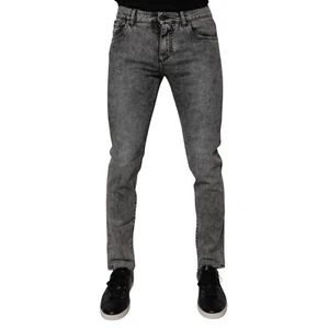 DOLCE & GABBANA Jeans Dark Gray Washed Cotton Slim Fit Denim IT46/W32/S 750usd - Picture 1 of 6