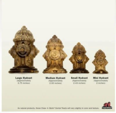 Redbarn Pet Products Chew-A-Bulls Hydrant Dental Dog Treat - Image 1 of 3