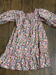 Anthropologie Maeve Womens sz M Smocked Floral Dress Off Shoulder - Picture 1 of 9
