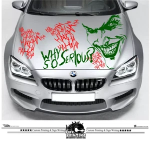 JOKER WHY SO SERIOUS Stickers Decals Car Van HERO wall bedroom green red - Picture 1 of 4