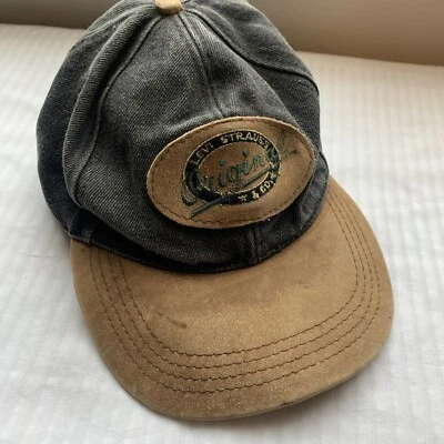 Gorra vaquera original vintage de Levi Strauss. Correa de cuero trasera años 90 leer Foto 1 de 4