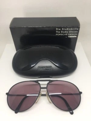 New Vintage Porsche Design Aviator Sunglasses by Carrera M. 5651 C. Matte Black - Image 1 of 4